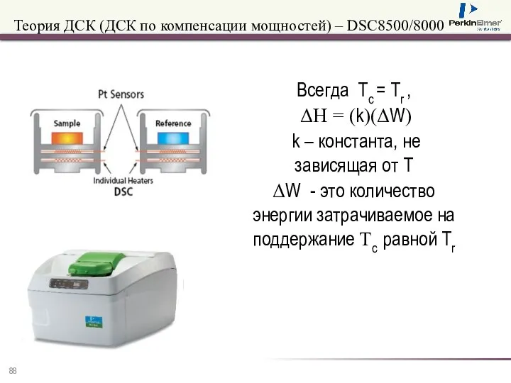 Теория ДСК (ДСК по компенсации мощностей) – DSC8500/8000 Всегда Tс =