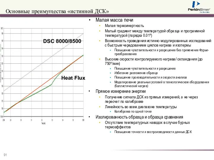 Основные преимущества «истинной ДСК» Малая масса печи Малая термоинертность Малый градиент