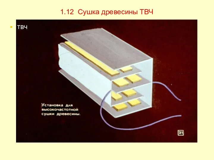 1.12 Сушка древесины ТВЧ твч