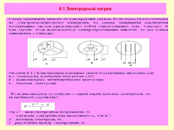 6.1 Электродный нагрев