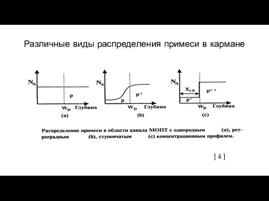 Различные виды распределения примеси в кармане [ 4 ]