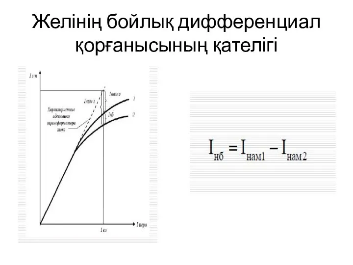 Желінің бойлық дифференциал қорғанысының қателігі