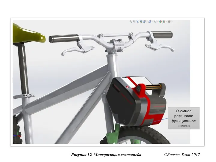 Рисунок 19. Моторизация велосипеда ©Booster Team 2017
