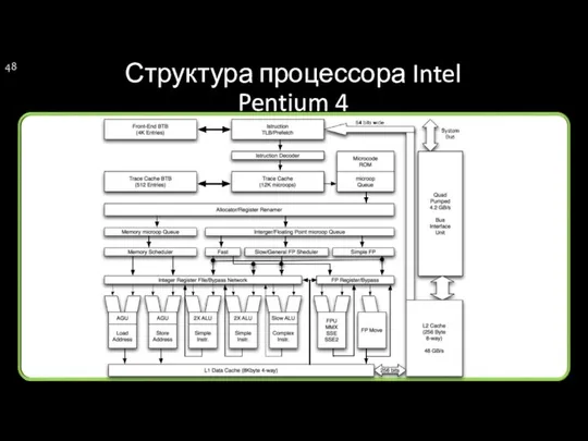 Структура процессора Intel Pentium 4