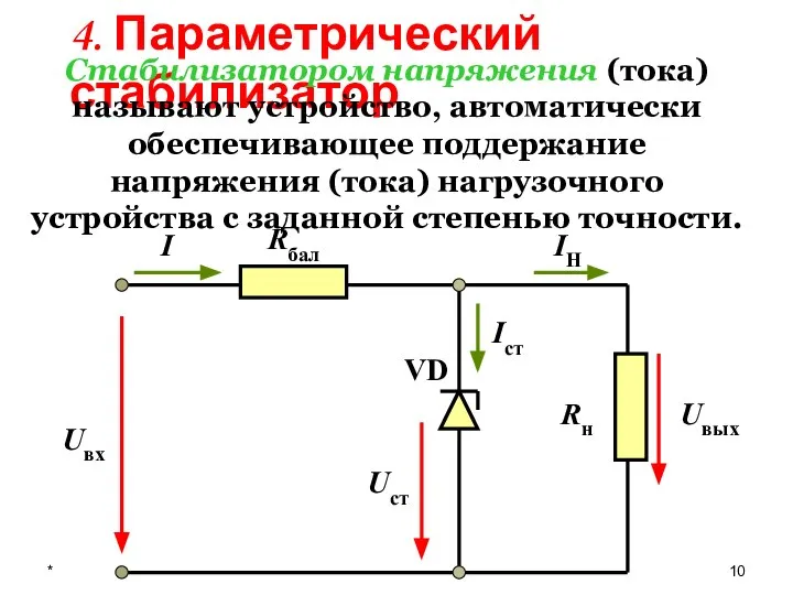 * IН I Rбал Ucт VD Iст Rн Uвых Uвх 4.