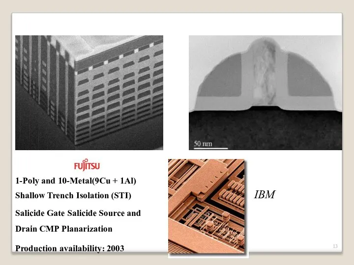 1-Poly and 10-Metal(9Cu + 1Al) Shallow Trench Isolation (STI) Salicide Gate