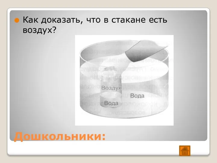 Дошкольники: Как доказать, что в стакане есть воздух?