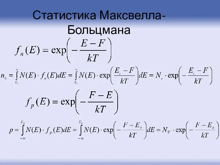 Статистика Максвелла-Больцмана