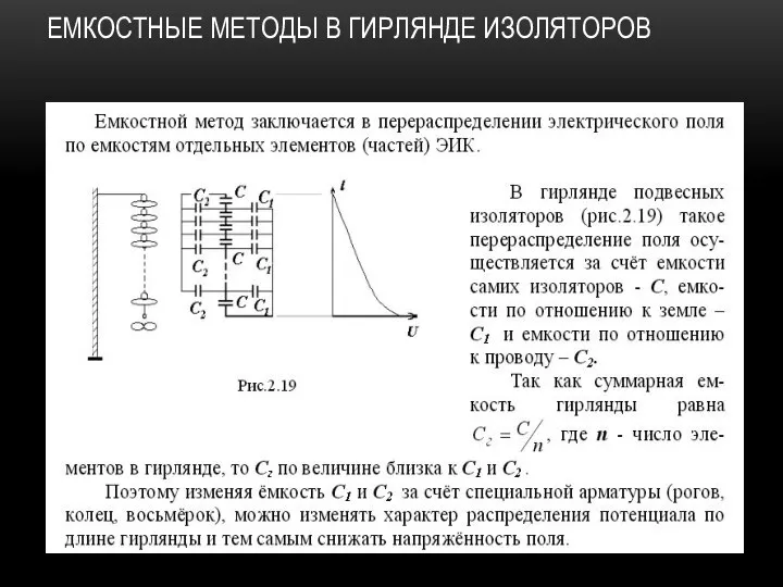 ЕМКОСТНЫЕ МЕТОДЫ В ГИРЛЯНДЕ ИЗОЛЯТОРОВ