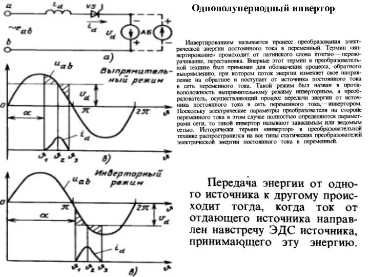 Однополупериодный инвертор