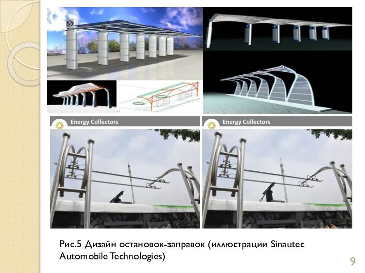 Рис.5 Дизайн остановок-заправок (иллюстрации Sinautec Automobile Technologies)