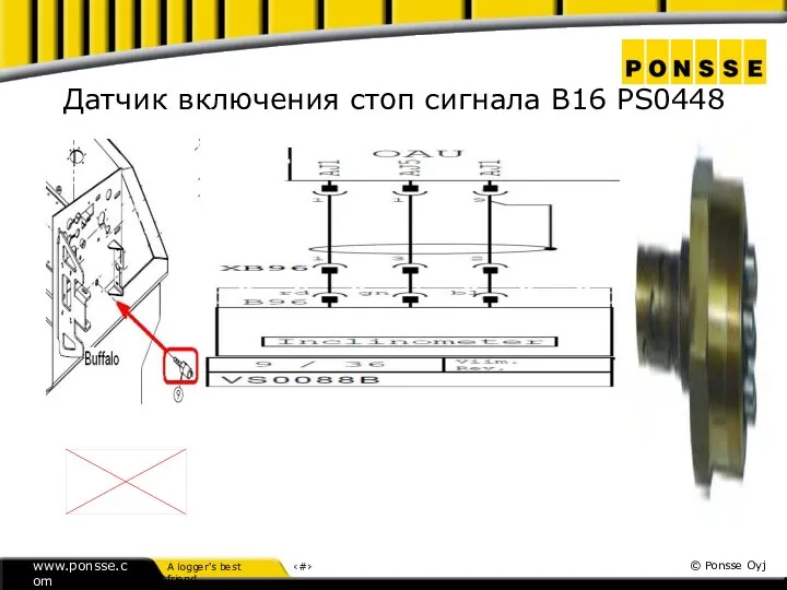 Датчик включения стоп сигнала В16 PS0448