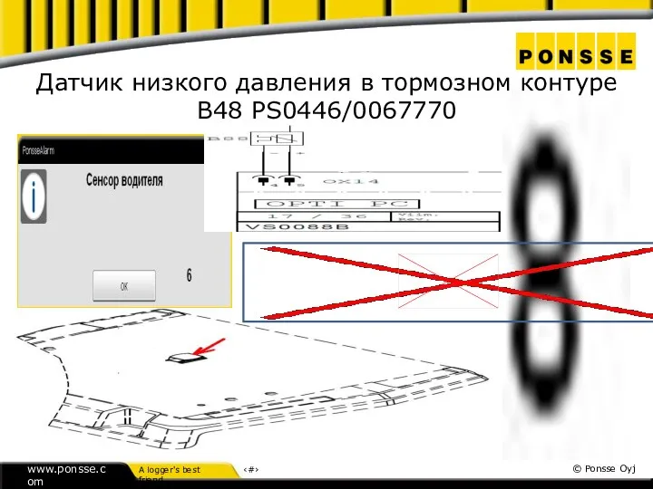 Датчик низкого давления в тормозном контуре В48 PS0446/0067770