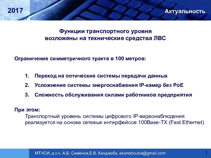 Актуальность Функции транспортного уровня возложены на технические средства ЛВС Ограничение симметричного