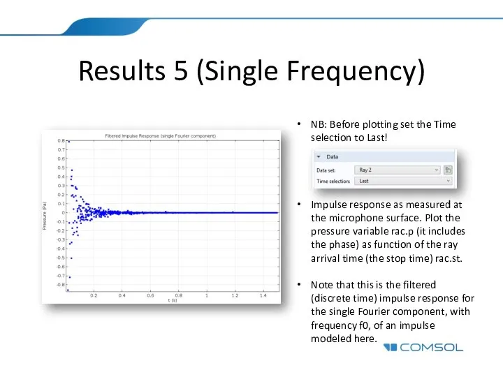 Results 5 (Single Frequency) NB: Before plotting set the Time selection