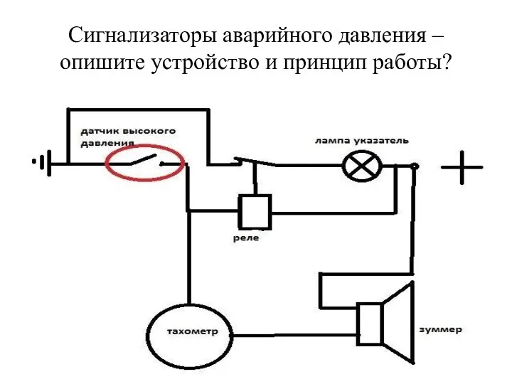 Сигнализаторы аварийного давления – опишите устройство и принцип работы?