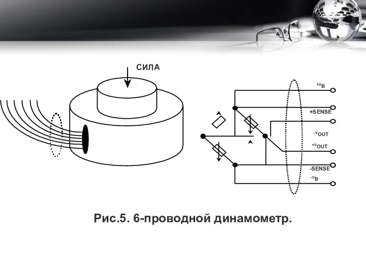 Рис.5. 6-проводной динамометр.