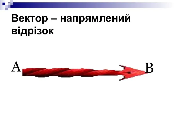 Вектор – напрямлений відрізок А В