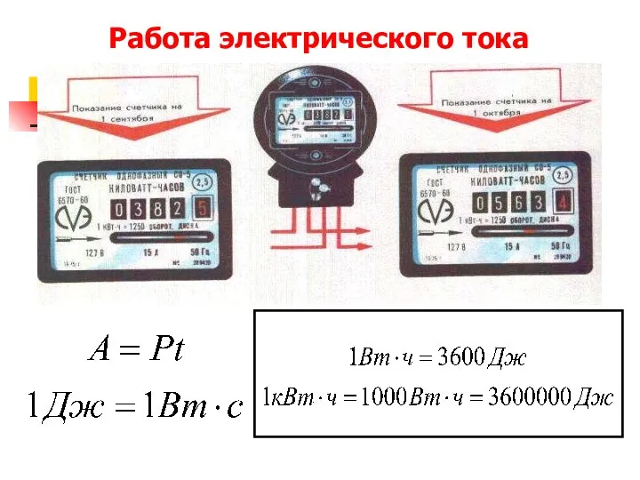 Работа электрического тока !