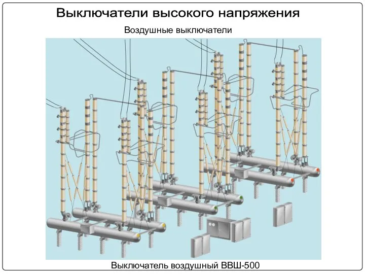 Воздушные выключатели Выключатель воздушный ВВШ-500 Выключатели высокого напряжения