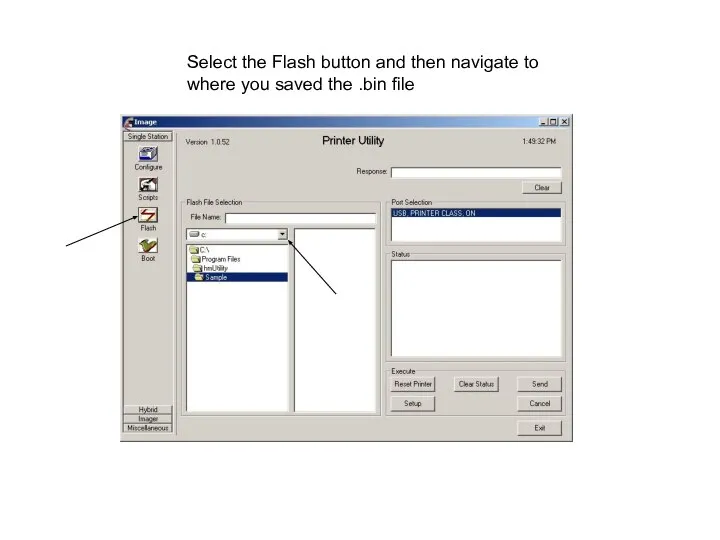 Select the Flash button and then navigate to where you saved the .bin file