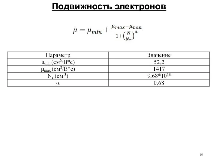 Подвижность электронов