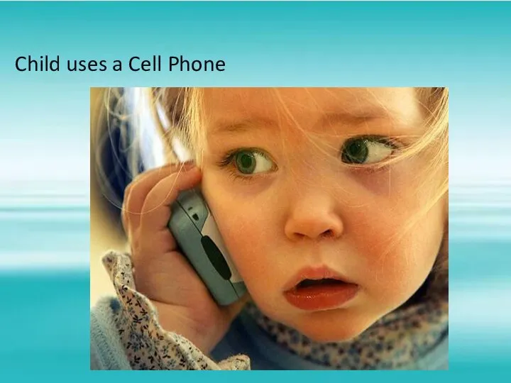 Child uses a Cell Phone