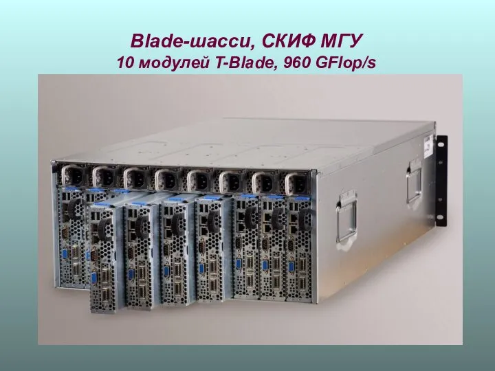 Blade-шасси, СКИФ МГУ 10 модулей T-Blade, 960 GFlop/s