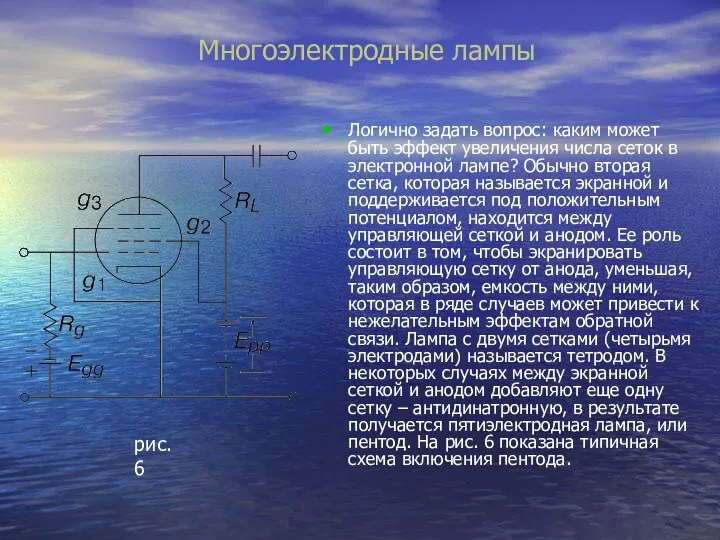 Многоэлектродные лампы Логично задать вопрос: каким может быть эффект увеличения числа