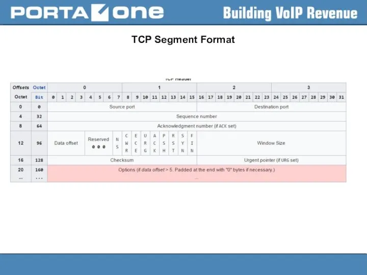 TCP Segment Format