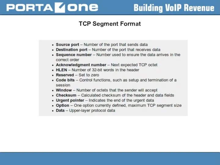 TCP Segment Format