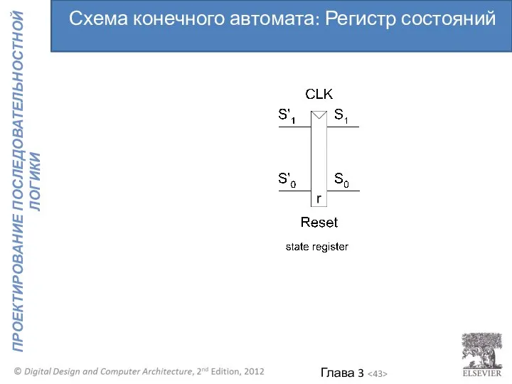 Схема конечного автомата: Регистр состояний