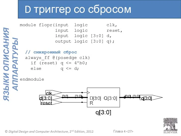 module flopr(input logic clk, input logic reset, input logic [3:0] d,