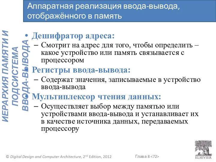 Дешифратор адреса: Смотрит на адрес для того, чтобы определить – какое