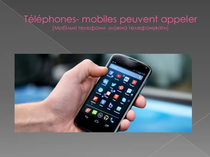 Téléphones- mobiles peuvent appeler (Мобільні телефони- можна телефонувати)