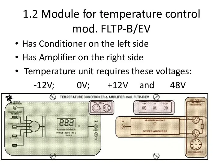 1.2 Module for temperature control mod. FLTP-B/EV Has Conditioner on the