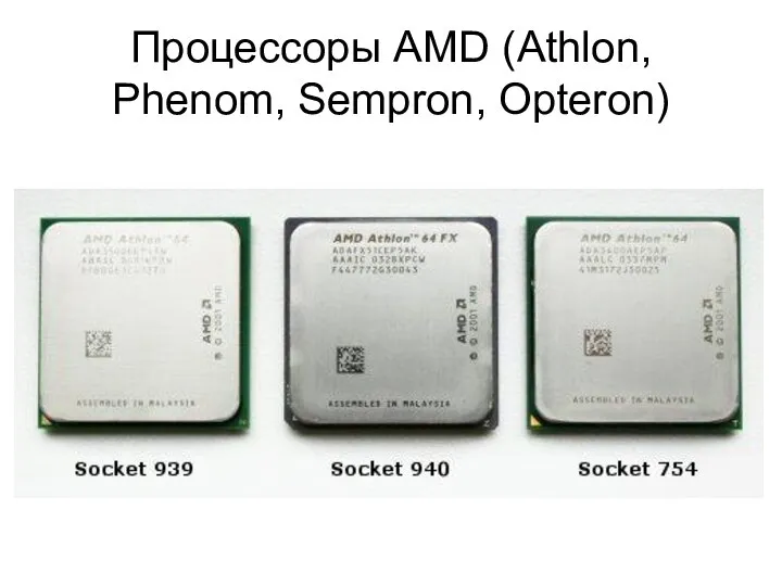 Процессоры AMD (Athlon, Phenom, Sempron, Opteron)