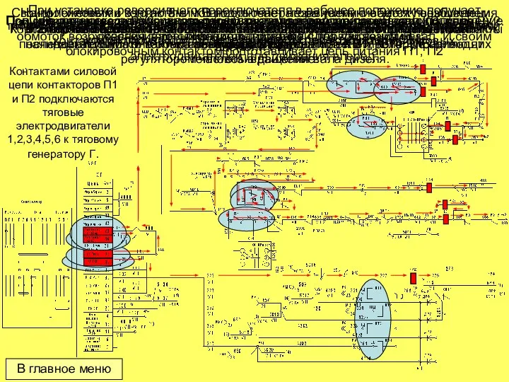 Контактор КВ после включения своим замыкающим контактом шунтирует контакты реле РУ2.