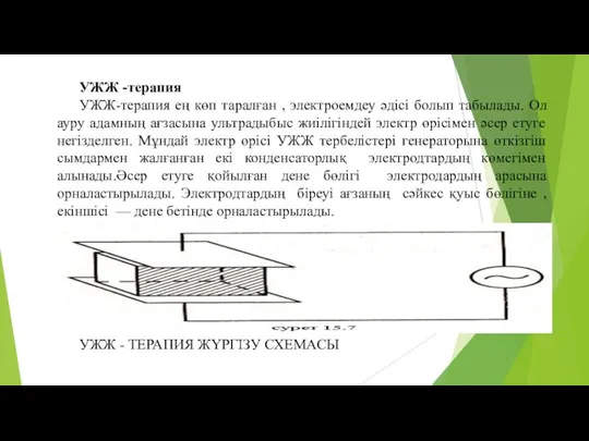 УЖЖ -терапия УЖЖ-терапия ең көп таралған , электроемдеу әдісі болып табылады.