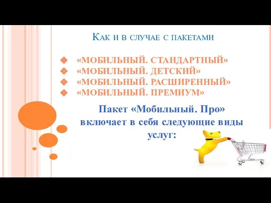 Как и в случае с пакетами «МОБИЛЬНЫЙ. СТАНДАРТНЫЙ» «МОБИЛЬНЫЙ. ДЕТСКИЙ» «МОБИЛЬНЫЙ.