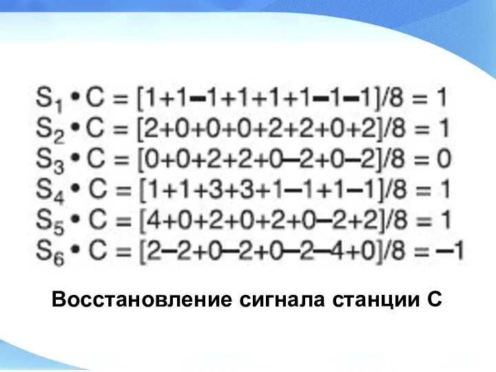 Восстановление сигнала станции C