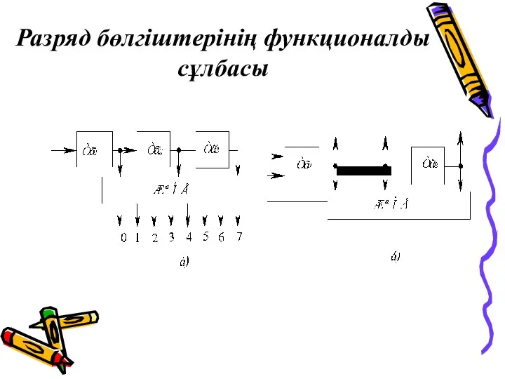 Разряд бөлгіштерінің функционалды сұлбасы