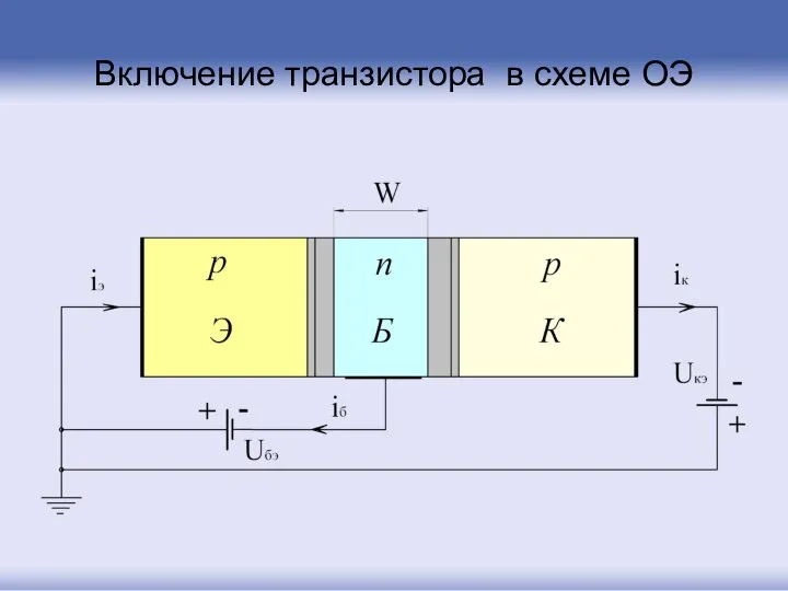 Включение транзистора в схеме ОЭ
