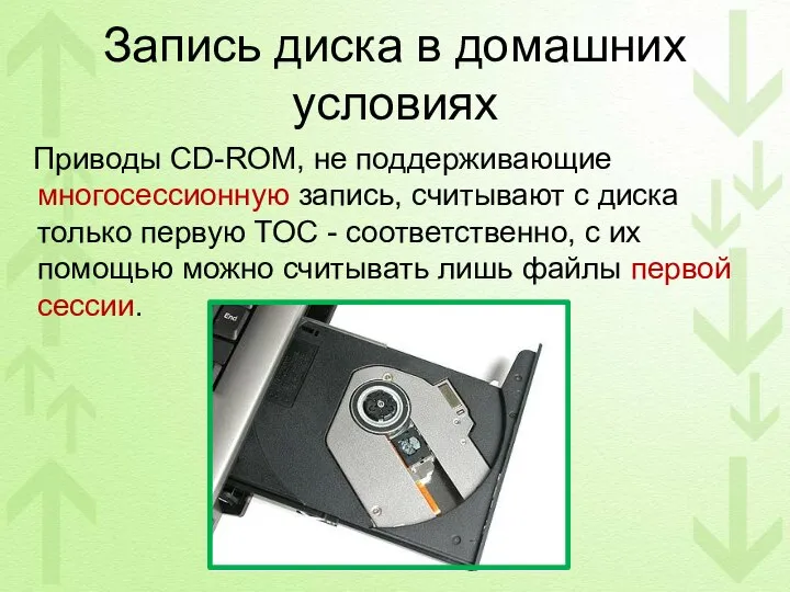 Запись диска в домашних условиях Приводы CD-ROM, не поддерживающие многосессионную запись,