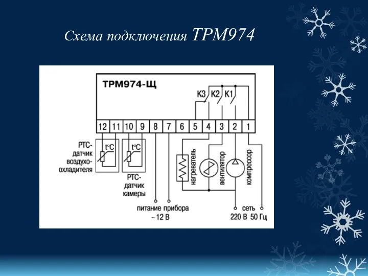 Схема подключения ТРМ974