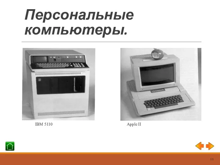 Персональные компьютеры. IBM 5110 Apple II 11