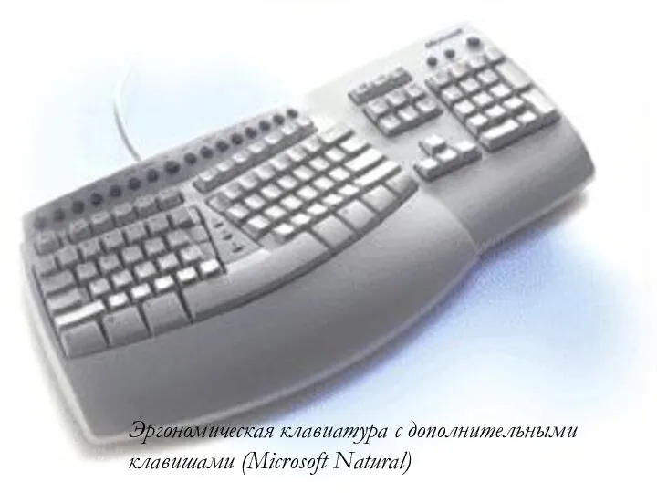 Эргономическая клавиатура с дополнительными клавишами (Microsoft Natural)