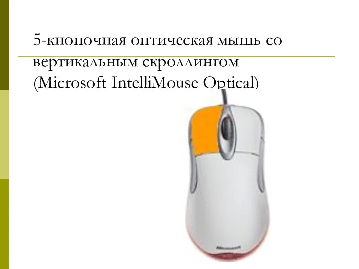 5-кнопочная оптическая мышь со вертикальным скроллингом (Microsoft IntelliMouse Optical)