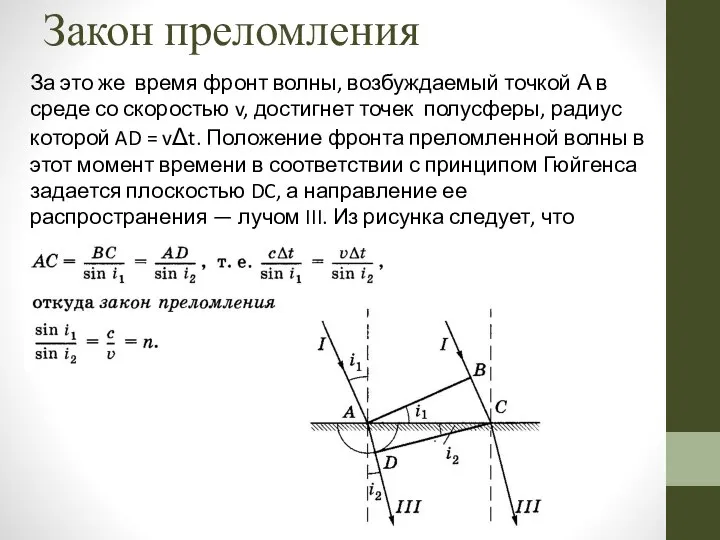 За это же время фронт волны, возбуждаемый точкой А в среде