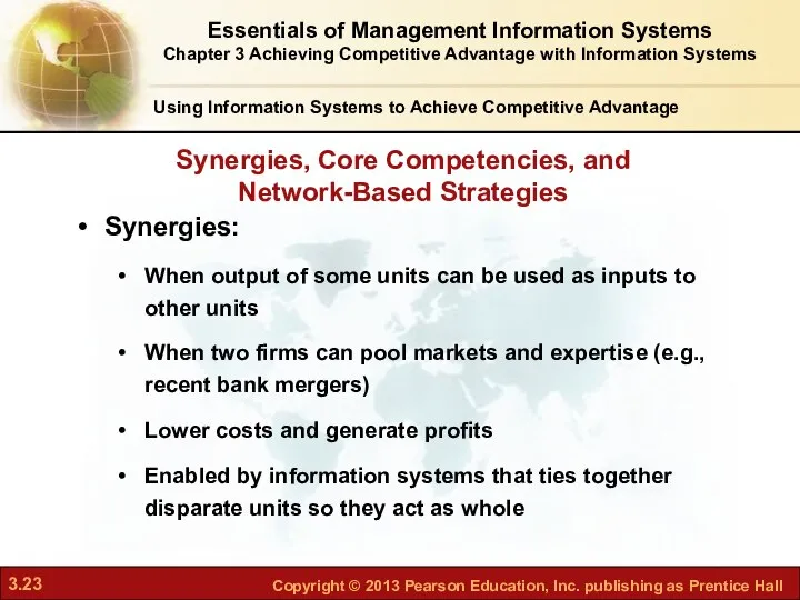 Synergies: When output of some units can be used as inputs